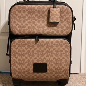 COACH Signature Pattern Carry On Luggage